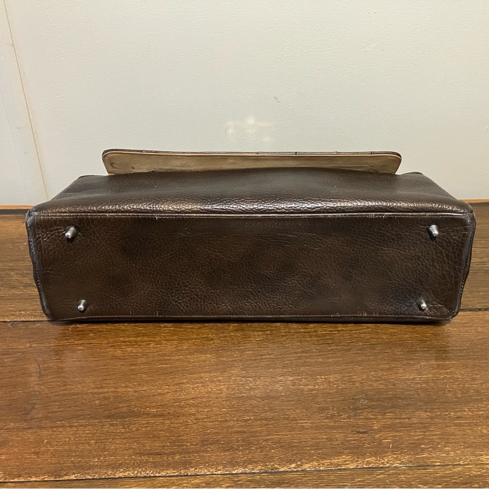 💥2 for 1💥Vintage Normandie Brown Leather Handbag - Picture 7 of 16